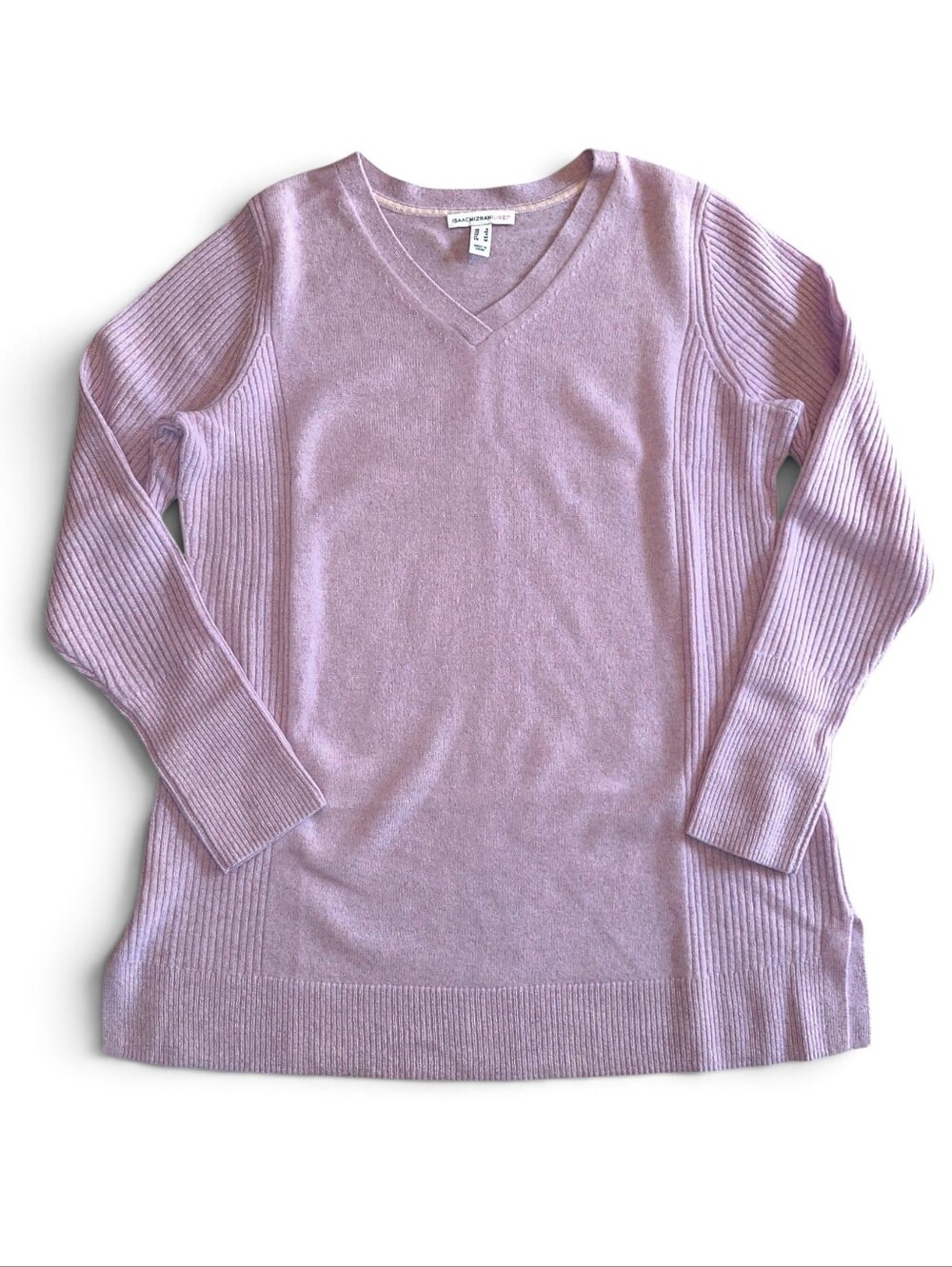 Women's Isaac Mitzrahi Live 2 Ply Cashmere Sweater Lavender Small Like New!